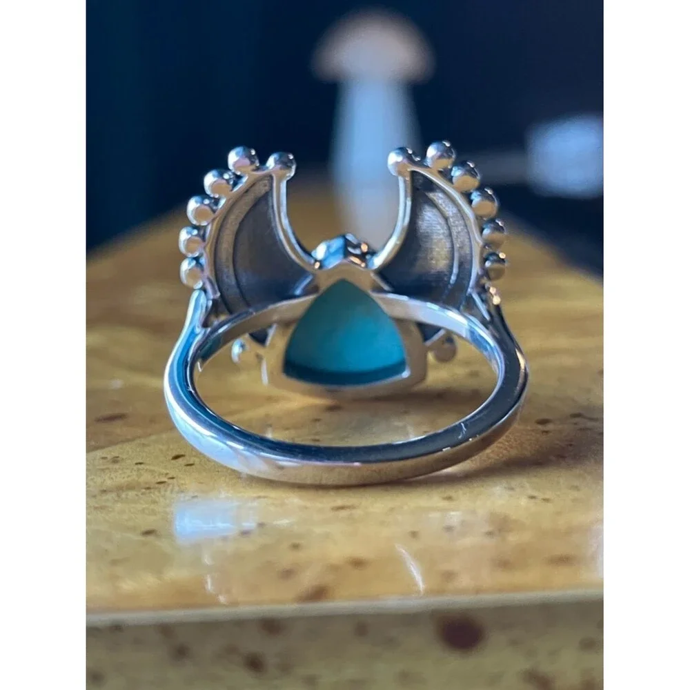 Royston Turquoise Sterling Silver Ring Size 8